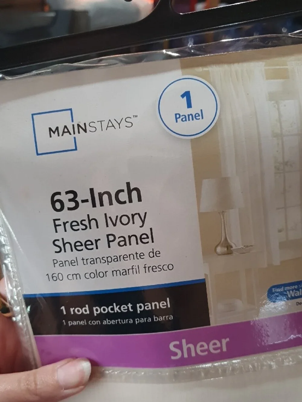 Mainstays Fresh Ivory Sheer Window Panel